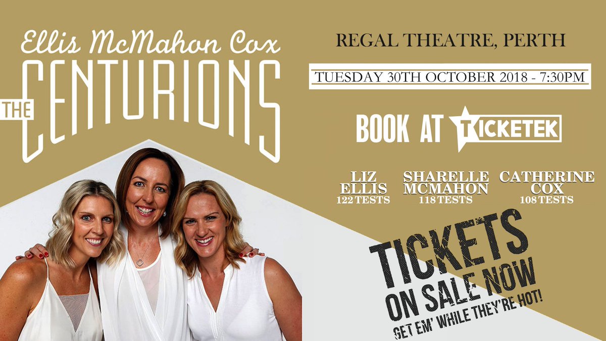 THE CENTURIONS is coming to Perth!! 
Tuesday 30th October 2018 at The Regal Theatre, Subiaco. 
TICKETS: ticketek.com.au 13 28 49
