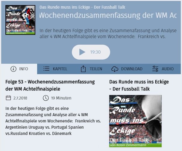 Robin_podcast's tweet photo. Die neue #Fussball #Podcast Folge mit den Zusammenfassungen von den #Achtelfinale Spiele vom Wochenende der #WM2018ist Online
#FRAARG #URUPOR #ESPRUS #KRODEN #BRAMEX #BELJPN
#iTunes : https://t.co/ojgFj6GRse
#Deezer : https://t.co/D8s2GYfLT9
#TuneIn : https://t.co/OiMXztAveG https://t.co/6rCS80NMCw