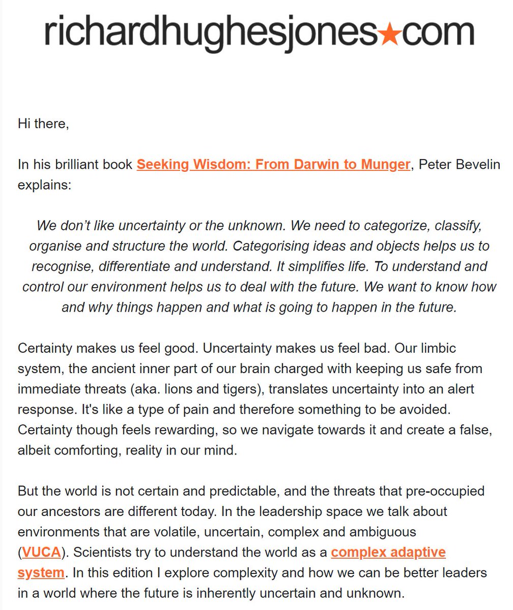 rhughesjones's tweet image. Richard&apos;s Newsletter: the Complexity Edition will go out later today mailchi.mp/22875a91ddfa/r… #Leadership #VUCA #ComplexAdaptiveSystems + some fashion courtesy of @British_Design!
