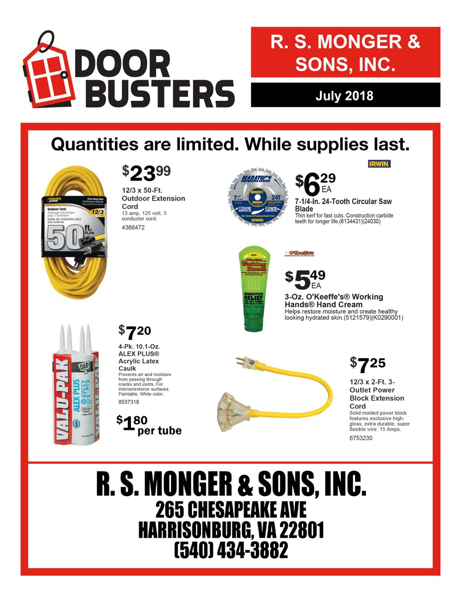 As the weather heats up, here are some hot Door Buster deals for July!