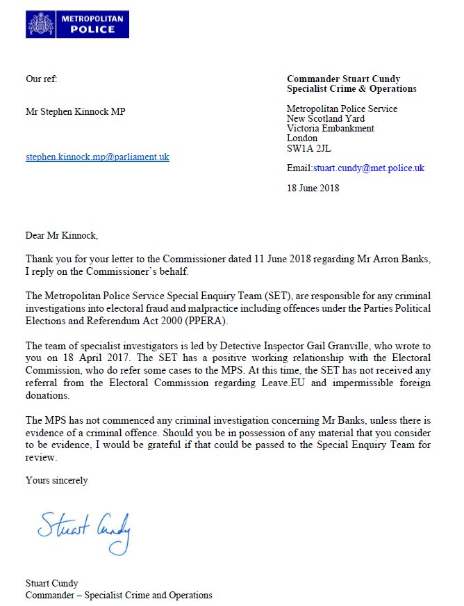 Stephen Kinnock on Twitter "Here’s the letter I received from the