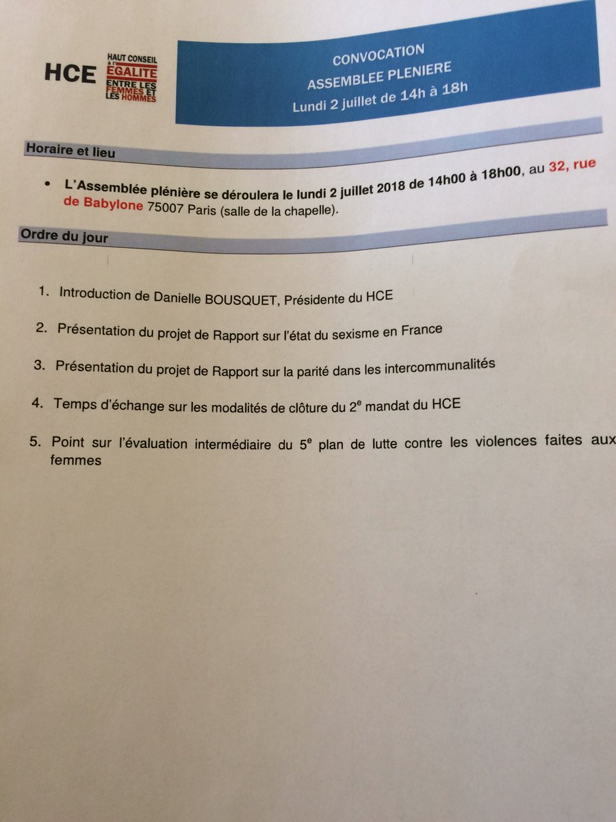 HCEfh's tweet photo. À l’ordre du jour, échanges sur le projet de rapport sur l’état du #sexisme en France, sur la #parité dans les intercommunalités, et point sur l’évaluation du 5ème plan de lutte contre les #violences faites aux #femmes. #DirectHCE https://t.co/yDIPVRYluN
