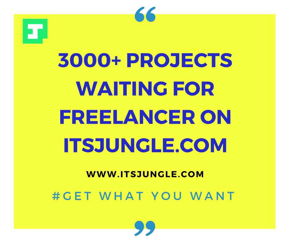itsjungle3's tweet photo. 3000+ PROJECTS WAITING FOR FREELANCER ON https://t.co/2WPEhd9nsQ https://t.co/ITZaJFxjik