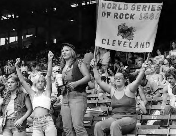 John Skrtic On Twitter Fans With Sign At July 1980 World Series Of Rock Concert At Cleveland Municipal Stadium Source Cleve Memory