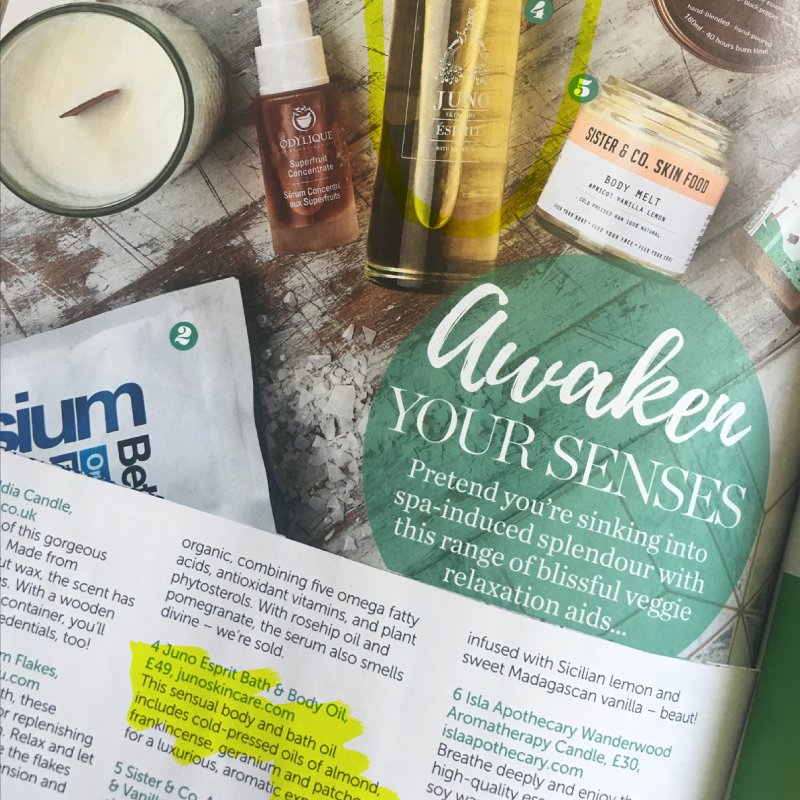 juno_skincare's tweet photo. Shifting to a natural skincare routine? An easy entry with @junoskincare Esprit Body & Bath Oil. Evolve your skin. As highlighted in @veggiemagazine.
#bodyoil
#veggiemagazine
#lovepeacesimplicity
#nourishtoflourish
#junoskincare
#cleanbeauty
#greenbeauty
#naturalbeauty https://t.co/KlnOeDal79