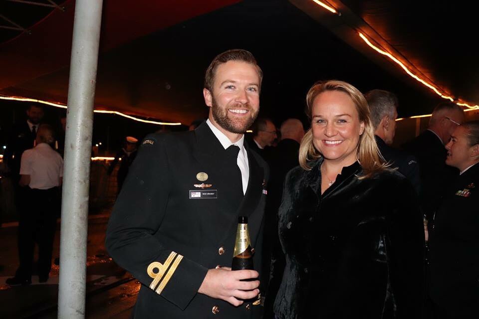 Nuatali_Nelmes's tweet photo. This evening we proudly welcomed the #HMASNewcastle back to the City of Newcastle. Thank you to the @Australian_Navy HMAS Newcastle Commanding Officer, Commander Anita Sellick for warmly welcoming us aboard! https://t.co/s4rqQgJ1r4