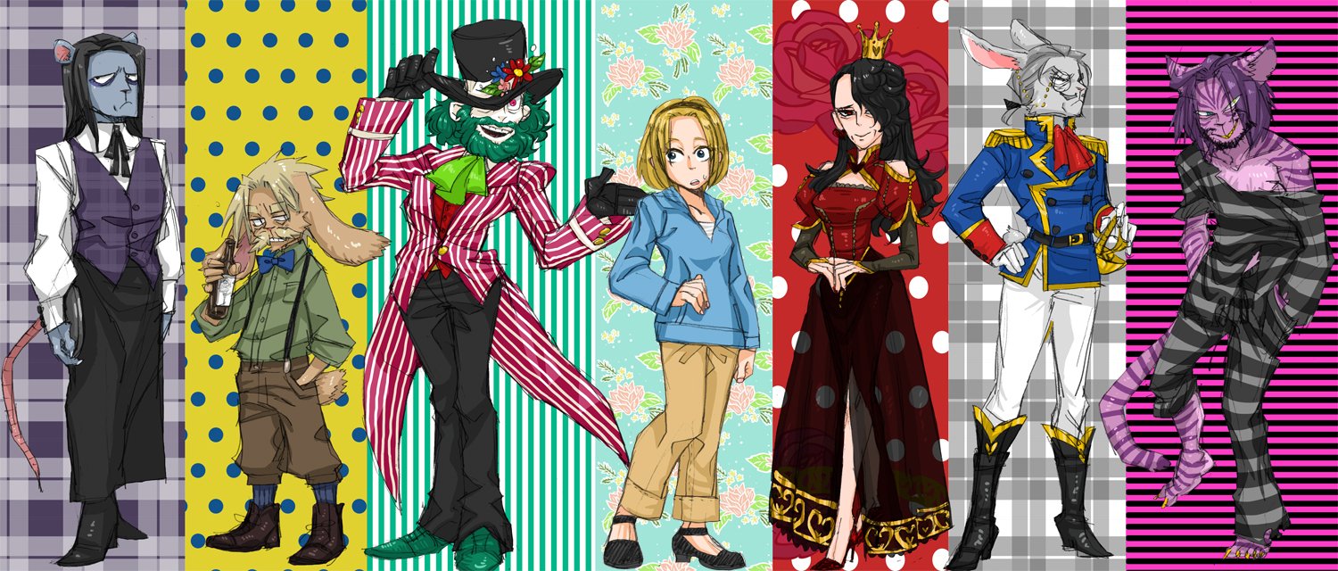 まどろみ太郎 まどろみ昔話 不思議の国とアリスと娘 五年前に描いた子持ちシングルマザーのアリスと仲間たち T Co Unsrzbbgyv Twitter