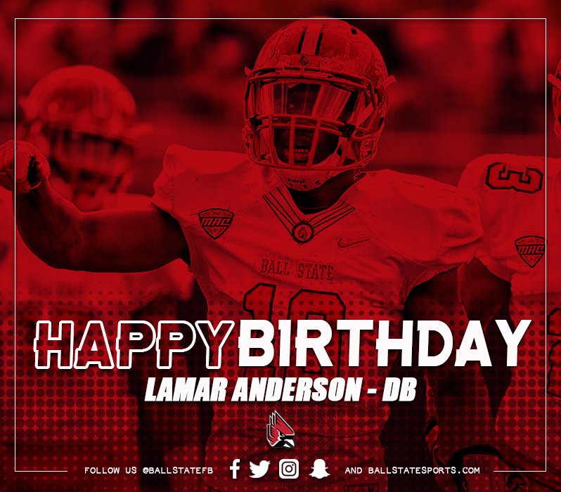BallStateFB's tweet image. RT to wish Jr safety Lamar Anderson a Happy Birthday! @LamarA10_ #ItsTime