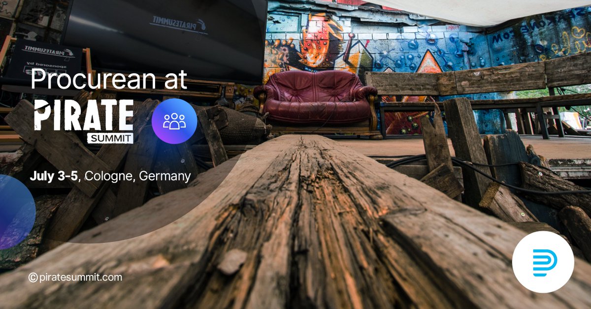 ARRR!☠Tomorrow we sail! To #Germany!🇩🇪 #Procurean was selected as the startup, that will have the chance to pitch and compete at the @PirateSummit #startup competition in the company of startups like SendGrid and SemRUSH. General sponsors of the event are #Facebook and #Google https://t.co/6bkyvtiIVt