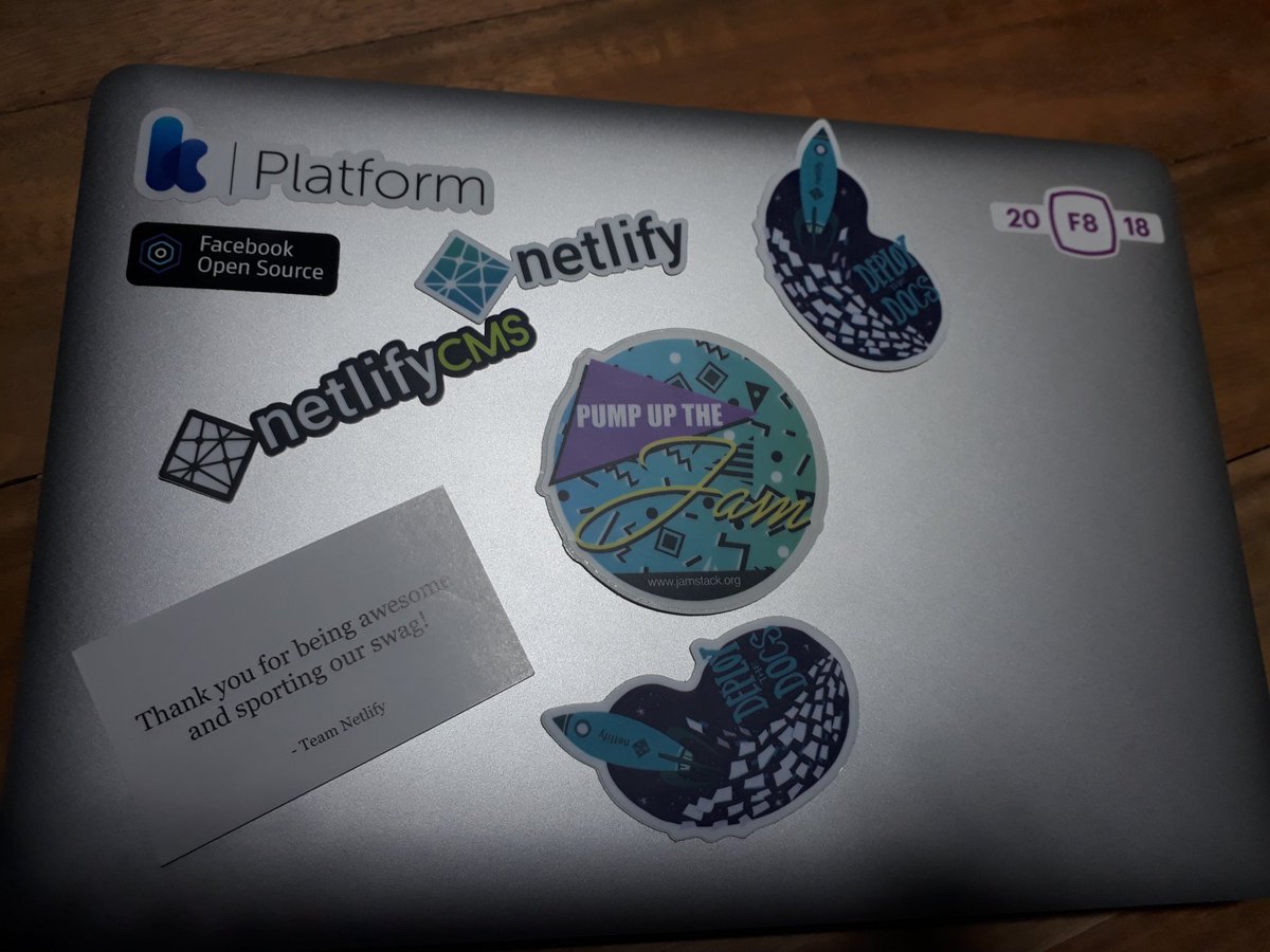 thanks <a href="/Netlify/">Netlify</a>, swag from you just arrived in Indonesia. Love it.