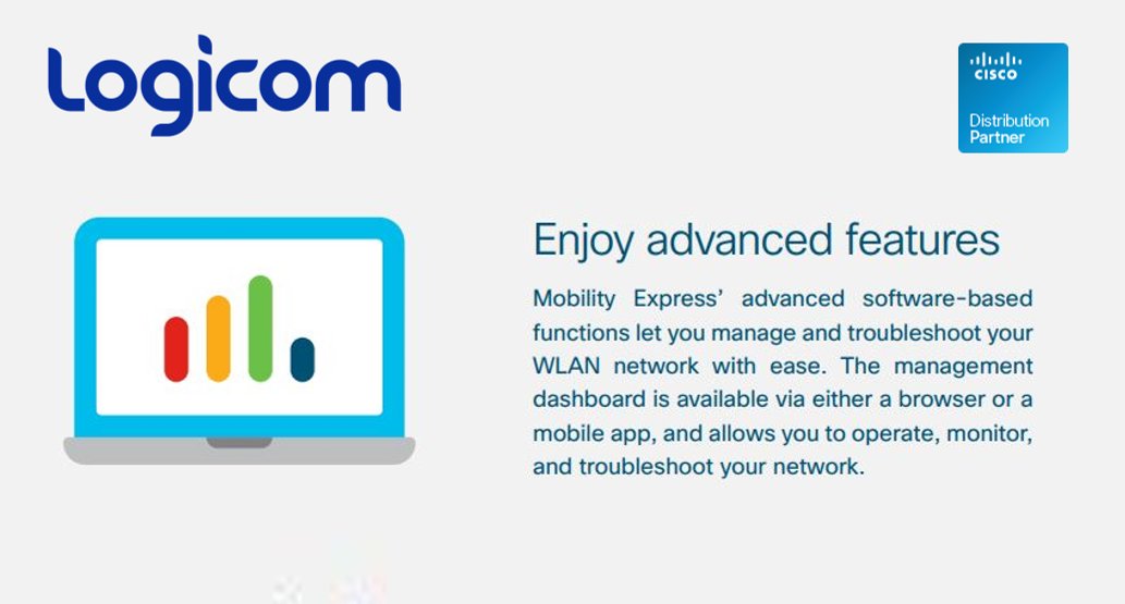 LogicomDisti's tweet photo. Manage & troubleshoot your #WLAN network with ease, with the #CiscoMobilityExpress solution. Enjoy advanced features today! Click here to learn more: https://t.co/E07Y3kRxzt #CiscoDCC18 #DCCLOGICOMMEW18 https://t.co/T3Fk1u0aRK