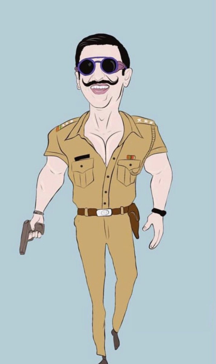 Ranveer Singh shares a quirky caricature of his cop avatar from Simmba -  view pic - Bollywood News & Gossip, Movie Reviews, Trailers & Videos at  