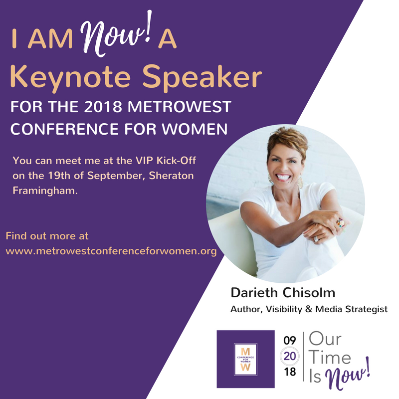 MWMassWomen's tweet photo. Announcing our first Keynote speaker: Darieth Chisolm, Emmy Award Winning TV Host, Former NBC News Anchor, Coach, Speaker, Author, Visibility and Media Strategist. https://t.co/JYha6WlsUb #hustle #50shadesofsilence @dariethchisolm #dariethchisolm #ourtimeisnow2018 #metrowestwomen https://t.co/jmrVyv8KhL