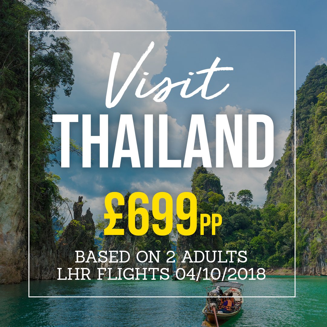 NJT_SDTravel's tweet photo. Stretch out this glorious summer into the #Autumn with this break away in #Thailand.
4 Oct 2018
Rtn Flights #Heathrow flying with Thai Airways
8 Ngt stay in 4* Hotel - The waters Khao Lak
4* B &amp; B £699 pp (2 Adults Sharing)
01726 829222/email steven.daniell@notjusttravel.com https://t.co/PcxMnr7Meo
