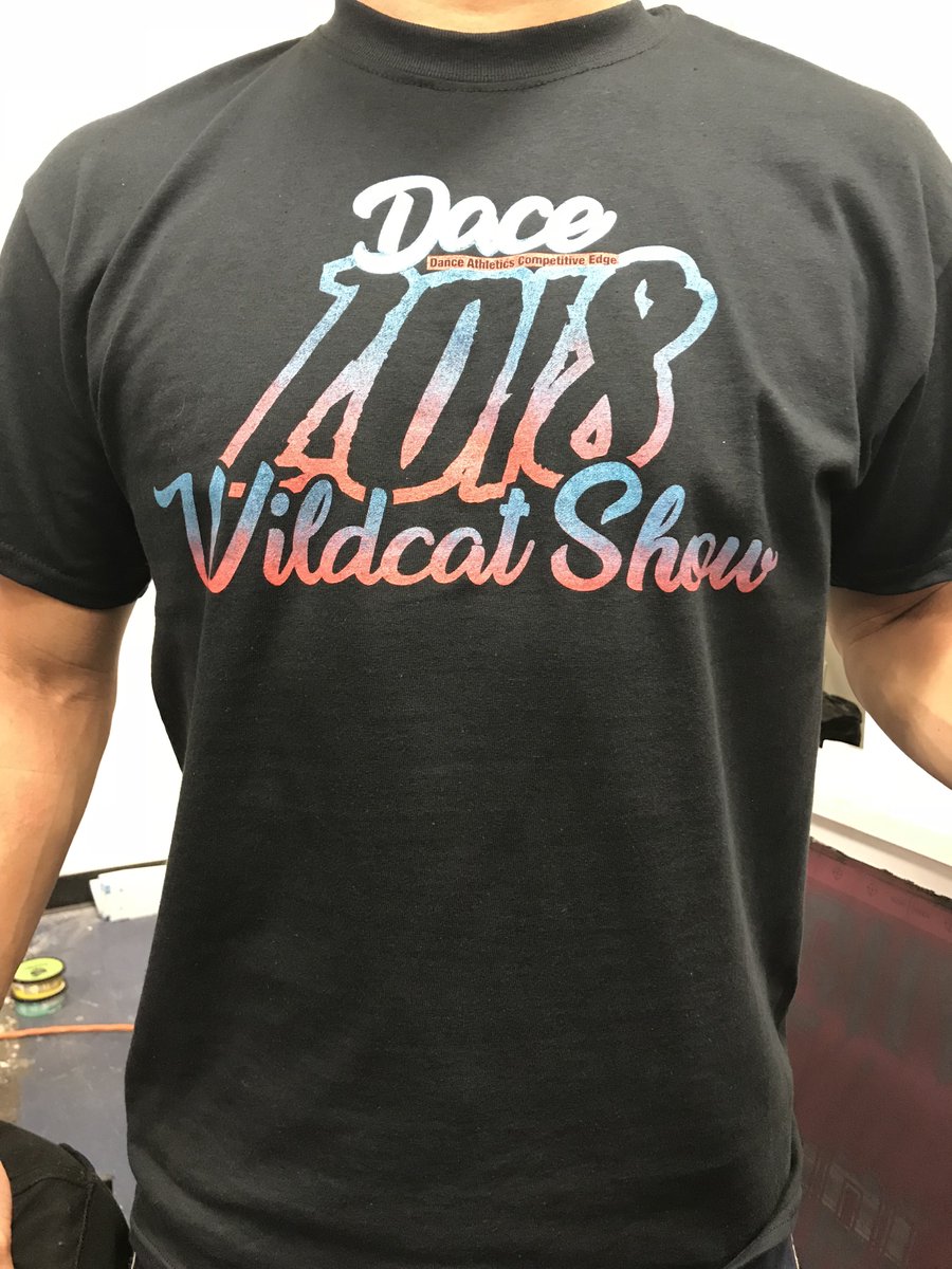 Teesnitch's tweet photo. 2018 Dace Wildcat Show tees!
#screenprinting #dace #wildcatpride #dancestudio #printing #printshop #screenprint #printlife #plymouthmi #cantonmi #northvillemi #livoniami #downtownplymouth #plymouthmich #plymouthrocks #nationals https://t.co/xQl5sph4vt