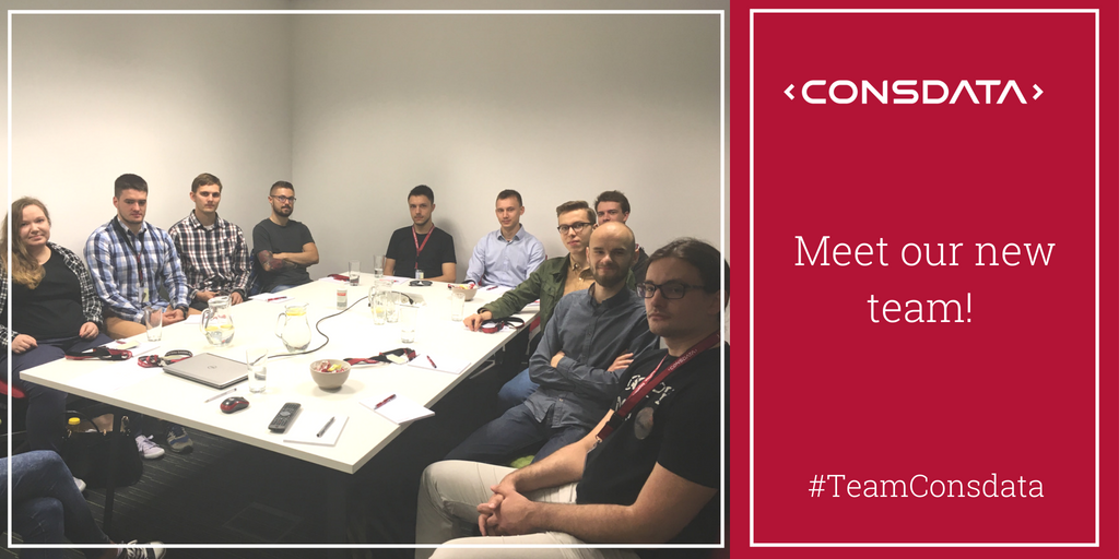 Consdata's tweet photo. Today new people have joined #TeamConsdata! During three months they will work with our specialists and mutually share their experince. We are so excited and we hope that it will be great time. Keep your finger crossed! https://t.co/6VJaKPqWTB