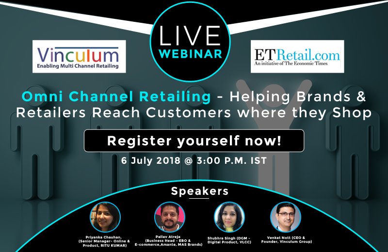 Vin_Omnichannel's tweet image. Join the experts @masholdings, @VLCCindia, @RituKumarHQ on 6th July @ 3pm IST to understand your customers' behaviour &amp;amp; how #Brands can #LeverageTechnology meet their customers' expectations.
 RegisterNow-goo.gl/43pyCu
#Webinar #OmniChannel #DaVinningCode