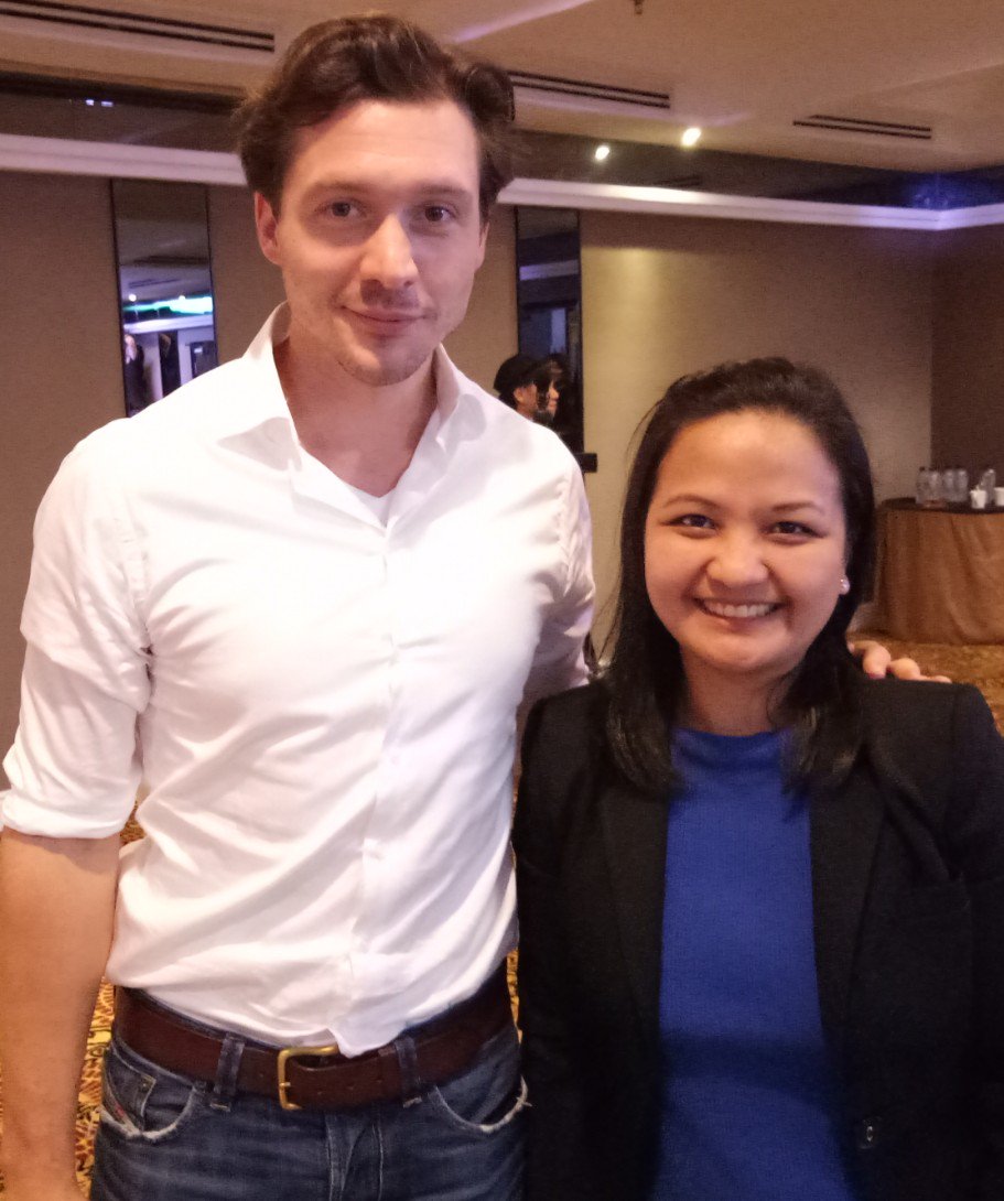 With actor Dave Oakes at the presscon of #TheGardenOfEveningMists