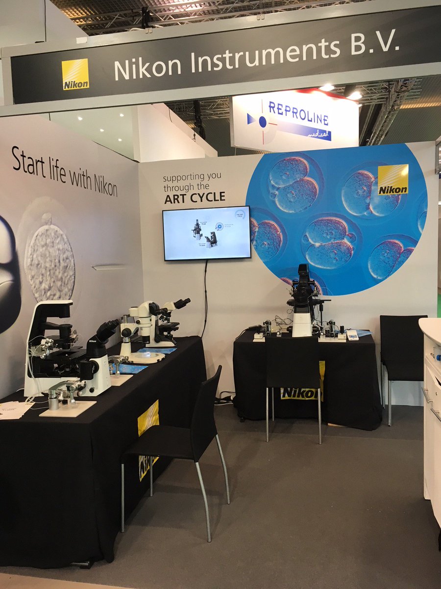 NikonInst's tweet photo. #ESHRE2018 is in full swing! Come visit us at #Booth640 and check out our imaging solutions for the #ART cycle. @ESHRE #Reproduction https://t.co/Slu0uftT23