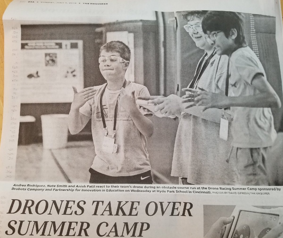 PIE_Innovation's tweet photo. @PIE_Innovation + @DrobotsCompany DroneCamp @IamCPS Kids=Gr8tCareers @CThompsonENQ @cincyrec @Enquirer @c_connectors @jesshug5715 @SundermanJill @tianay2000 @mike_moroski @RyanMesser @SpaceLauren @Workhorse_Group @ellenkatz @cintrifuse @OHEducation @OHEducationSupt @DukeE_Rhonda https://t.co/mgqpfJLy6l