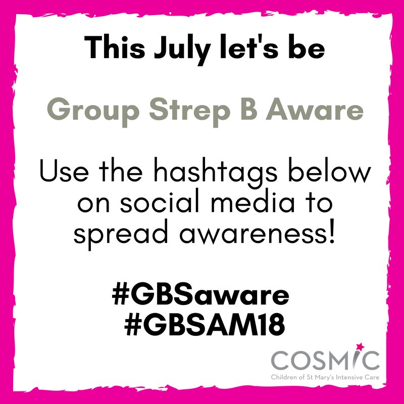 cosmiccharity's tweet image. It's #GroupStrepB Awareness Month. Group Strep B is a type of bacteria that affects 2 in 5 women, but it can cause issues for pregnant women and newborns including septicemia, meningitis and pneumonia. Lets be #GBS aware learn more from @GBSSupport and #retweet with the hashtag!