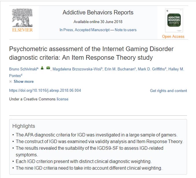 The large-scale Polish study of the IGDS9-SF is now published online: sciencedirect.com/science/articl…