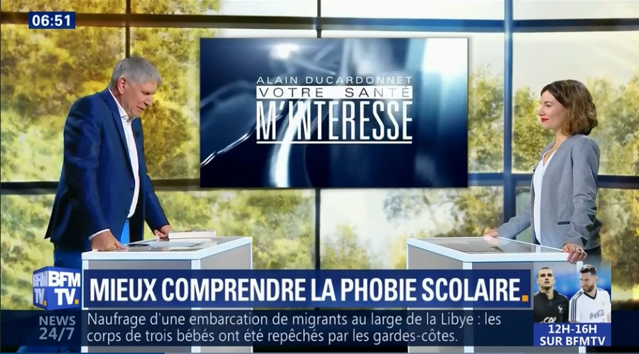 .<a href="/LaeliaBenoit/">Laelia Benoit</a>, chercheuse #Inserm et pédopsychiatre, a réalisé avec <a href="/ApsPhobie/">APS Association Phobie Scolaire</a>, une enquête afin d'évaluer le parcours de soins et le parcours scolaire de familles concernées par la #phobiescolaire. 
L’enquête ➡️bit.ly/InsermPhobieSco
L'interview📺bit.ly/BFMVSMI ⤵️
