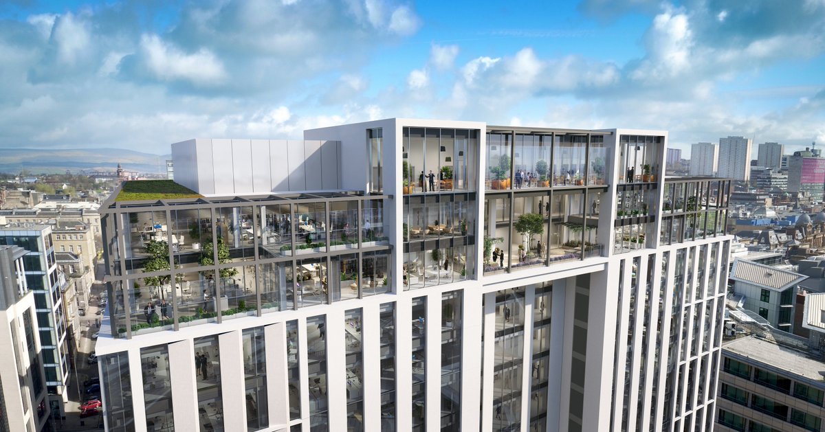 #TheGrid’s top three floors have stunning panoramic views. On the 10th floor there is a private double height sky garden and at roof level there is The Loft, a communal business lounge and garden. Perfect for enjoying the Glasgow sunshine! bit.ly/2IqUOQO