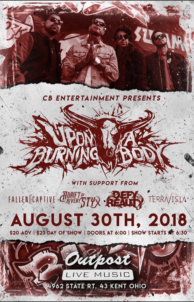 cbentmusic's tweet image. JUST ANNOUNCED! 8/30 Kent, OH
@UABB wsg @AORS_CLE_METAL @FallenCaptive @defyrealityband @TerraVistaOH