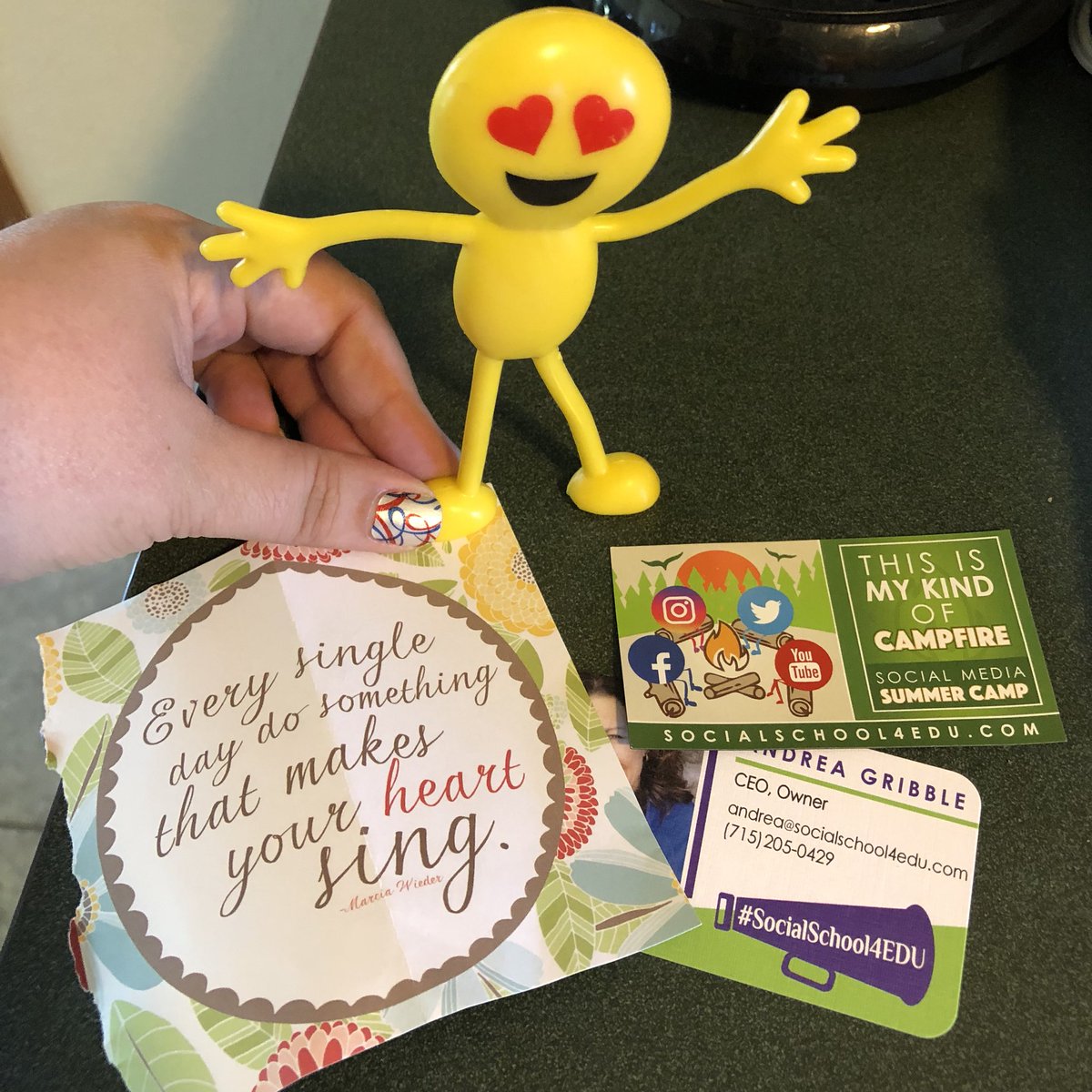 MyKidsTooCW's tweet photo. This guy is so fun! Thanks @andreagribble! #SMSC18 was awesome PD for anyone working in #SchoolPR. Your note was quite fitting as I transition from teaching music to the 4th grade classroom (there WILL still be music!) https://t.co/4JOarEH2mW
