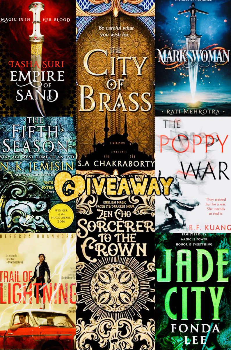 bhootbabe's tweet photo. As thanks for getting me past 1k followers, I wanted to host my 1st ever giveaway. These are all diverse/OV adult SFF books I’m very excited about! 🤩

✨ RT/F by 7/31/18 @ 11:59pm EST to enter. No giveaway accounts.

✨ Intl if BD ships to you.

✨ Some books will be preordered. https://t.co/P88NGwZLBi