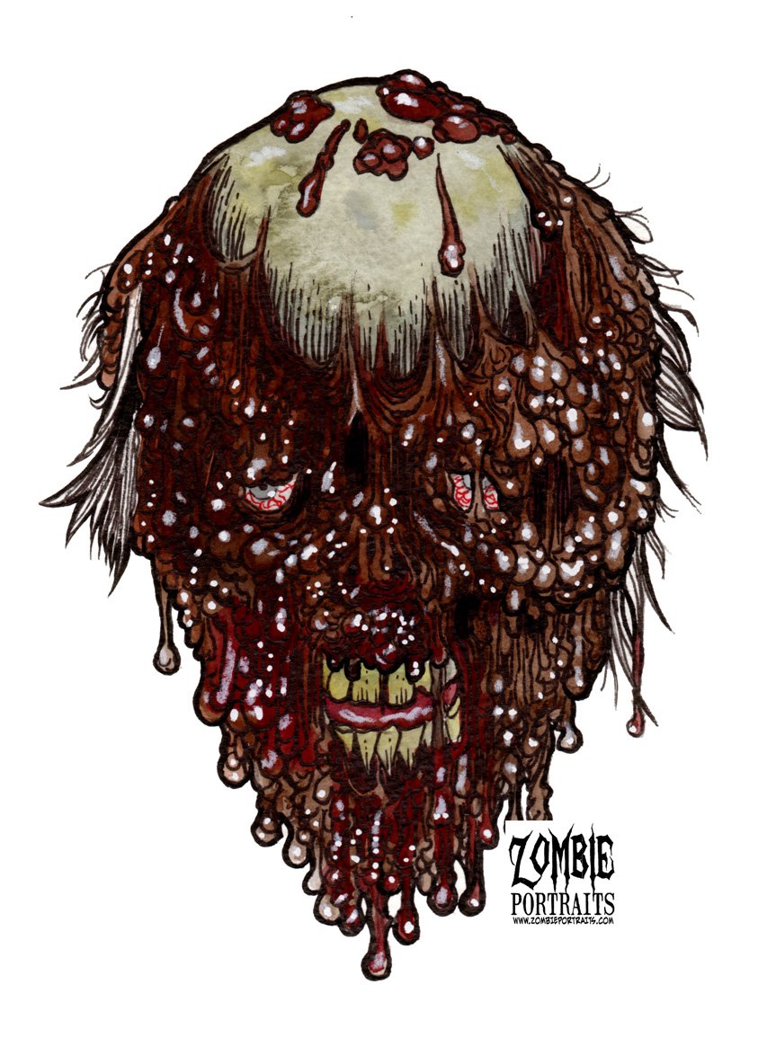 Hot enough to melt a Zombie today...Ugh..#ZombieArt #ZombiePortraits #ZombieArtist #ZombieDrawings #RobSacchetto #SacchettoZombieArt #zombies #heat #hotout #HeatWave #horror #gore #ghoul #scary #eerie #melting #zombie #creepy #LivingDead #WalkingDead #artist #HorrorArt #artwork