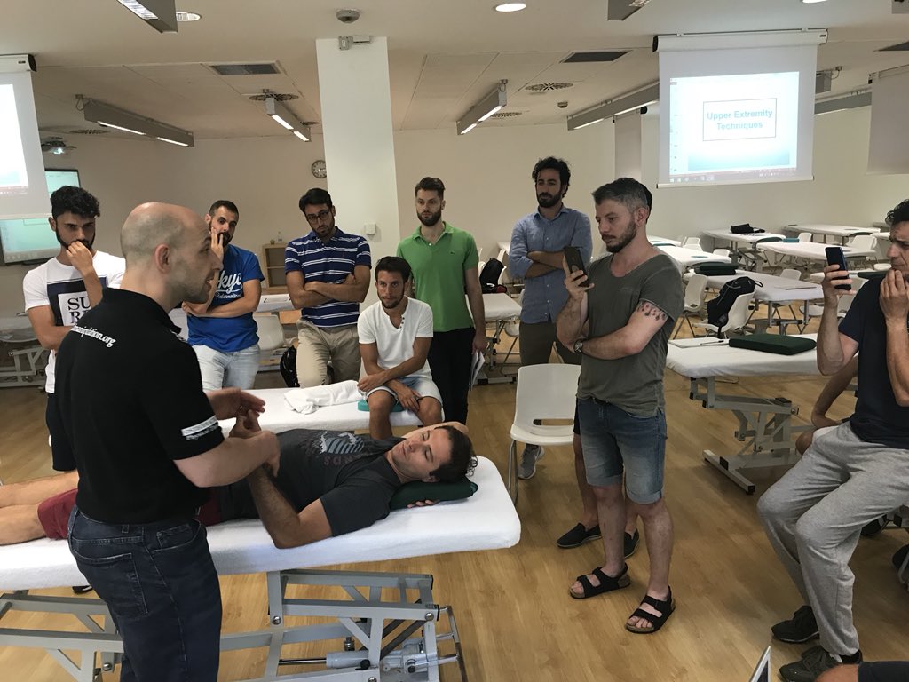 Amazing physios from Italy, France, Turkey, and Brazil all coming to Milan for EMT-1 with the AAMT!