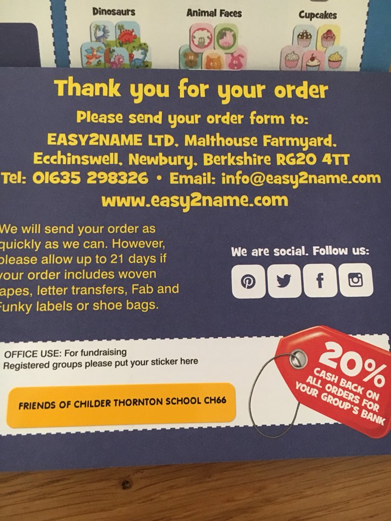 andrea_rich01's tweet photo. Little helper sticking our fab school name into these leaflets for a fantastic 20% cash back for @ChilderThorPTA @ChilderThornton. These labels are brilliant! Stick them on everything!! #schoollabels @easy2nameit https://t.co/5t5makvKwb