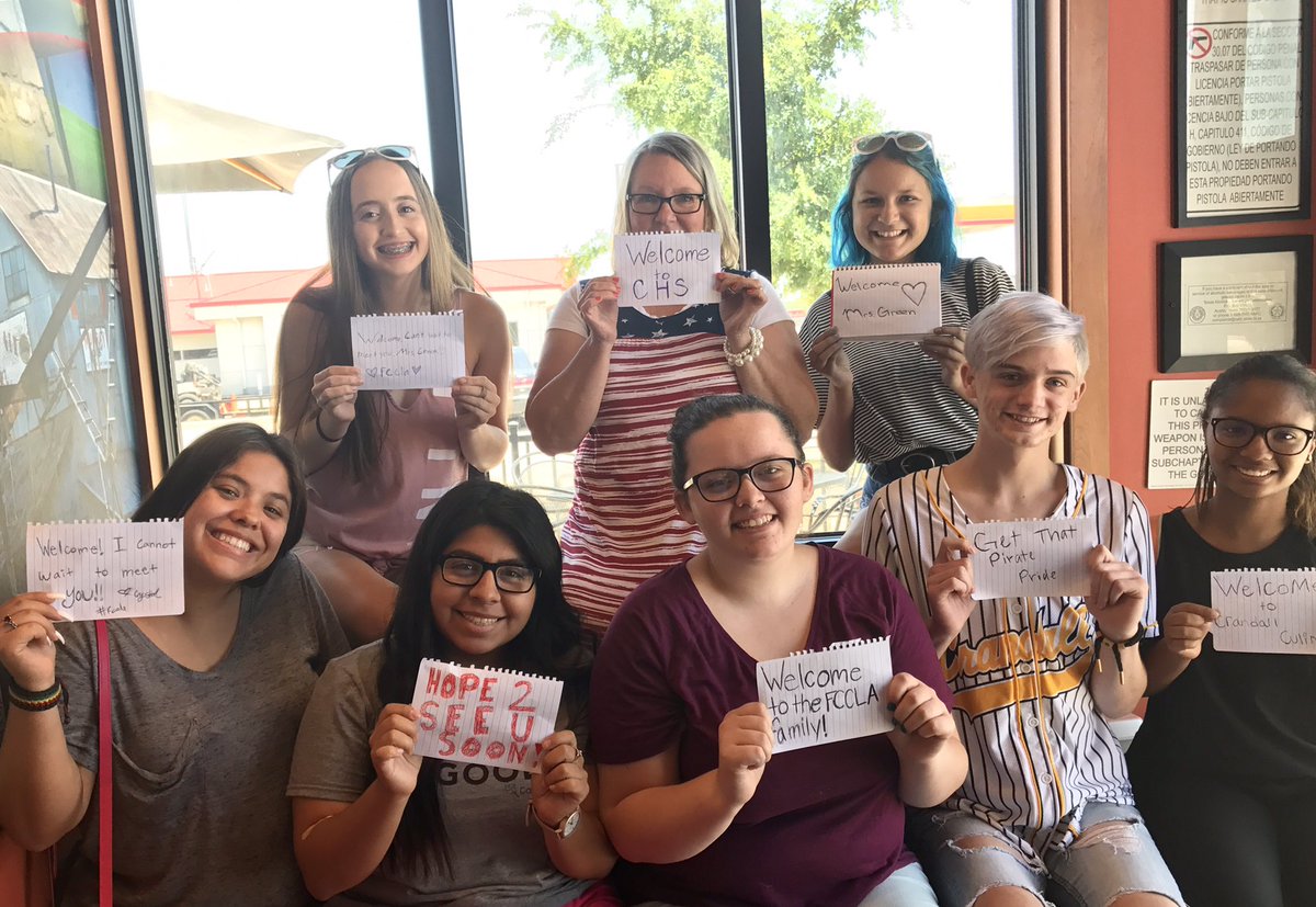 We can't wait to meet our new advisor and Culinary Arts teacher!  #CHSFCCLAWelcomingTeam <a href="/OfficialCISD/">Crandall ISD</a> <a href="/crandallfccla/">Crandall FCCLA</a> <a href="/CrandallHS/">CrandallHS</a> <a href="/dowlearnj/">Janice Dowlearn</a>