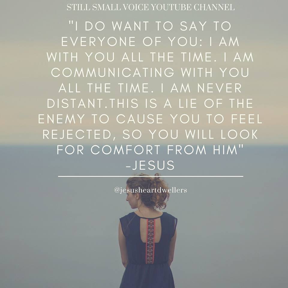 heartdwellers18's tweet photo. From the message: I speak to you ALL DAY LONG learn to recognize me beloved
#hearinggodsvoice #howtoheargodsvoice #godsvoice #propheticword #jesusspeaks #wordfromgod #rejection #wisdom #truth #brideofchrist #christianquotes https://t.co/HRwYI2vOAB