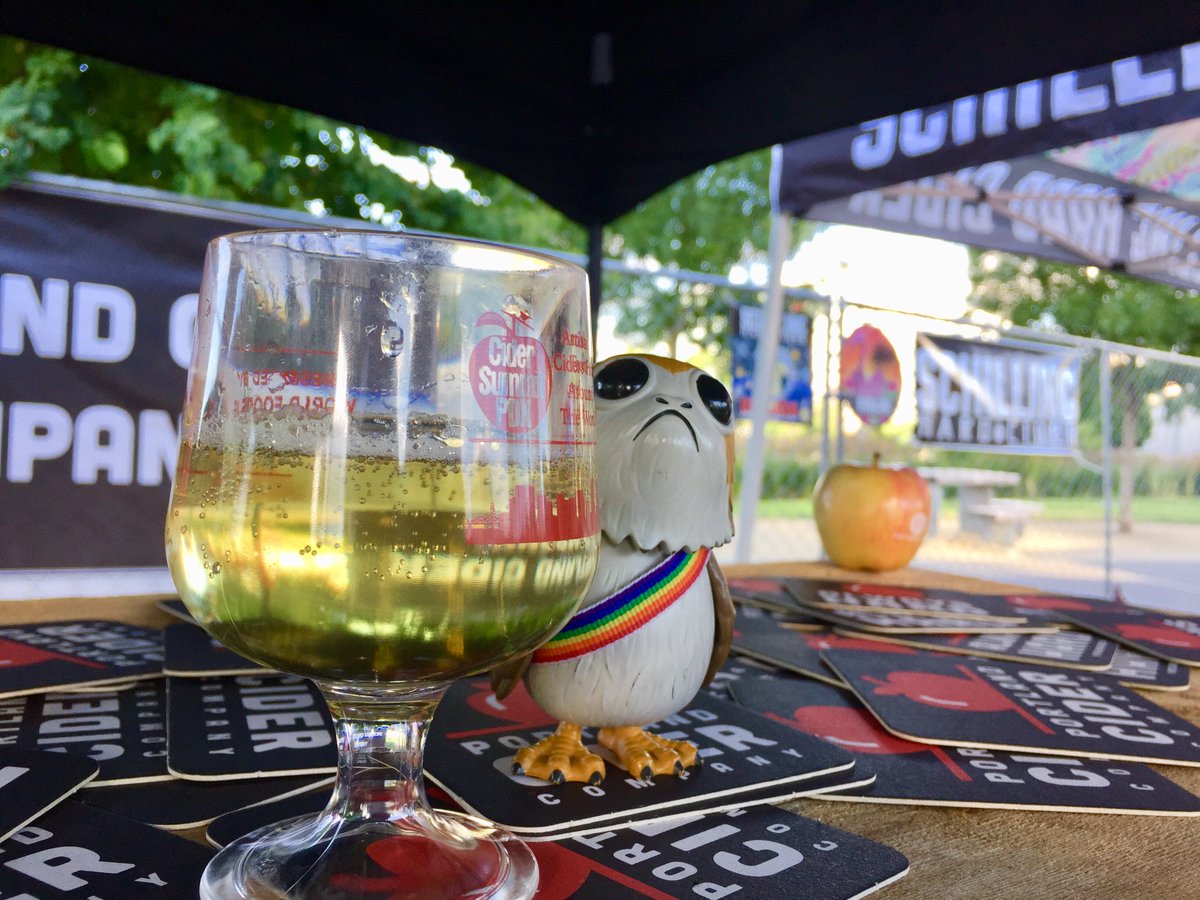 MiCorazonMiAmor's tweet photo. Porg enjoys himself at the @CiderSummit PDX. What a beautiful weekend! #AdvetnuresofPorg #PorgAlert #Porgs #PorgNation #CiderPorg #OregonCider #CRFTCider #PNWCider #Porgstagram #Porgsinpublicplaces https://t.co/f3y9eG3BSq