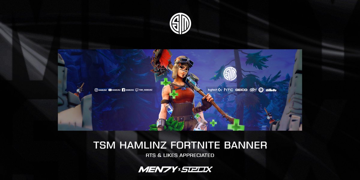 Siplixx's tweet photo. Dual haeder with @MentySL for lil sus @TSM_Hamlinz 

Renegade Raider &amp; Fortnite themed banner

What do you think? RTs and Likes apreciated https://t.co/suyR5EzKdc