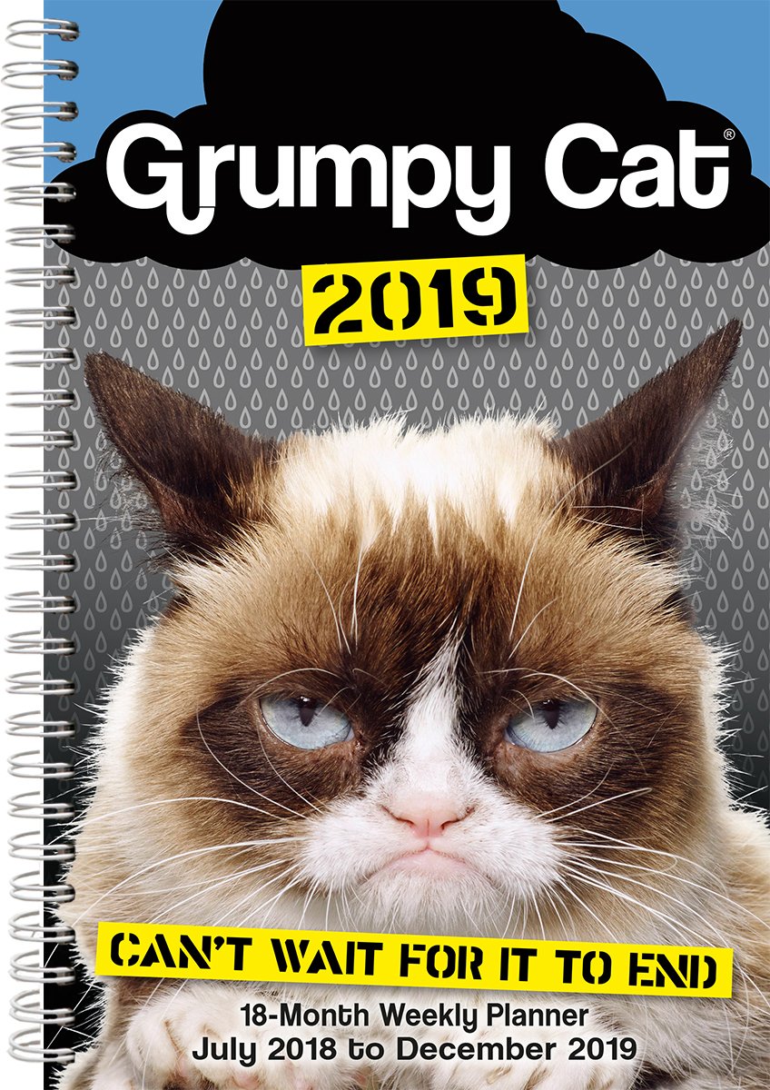 SellersMedia's tweet photo. Here are some pages from our 2019 Grumpy Cat 18-Month Weekly Planner available soon at https://t.co/pS4ugwK6DN, but available now at #Amazon, #calendarclub, #BarnesandNoble many other fine retailers. #grumpycat #sellerspublishing #2019planners #grumpycatplanner #lovegrumpycat https://t.co/GCUYVNGNTC