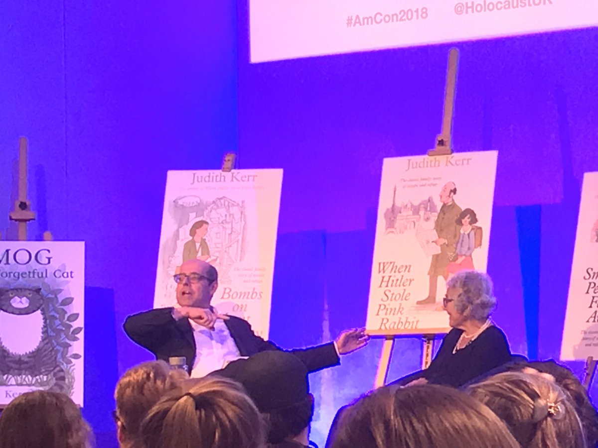 drajrichardson's tweet photo. @bbcnickrobinson introducing Judith Kerr OBE now @HolocaustUK #AmCon18 https://t.co/3ngXkOpzv1