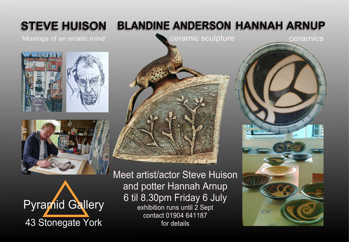 pyramidgallery's tweet photo. ALL GO here this week. Excited to be setting up our window tomorrow with @joannacoupland for #BloomYork @BloomYork2018 @visityork
We're also hanging our new exhibition with @SteveHuison &amp; @BallymorrisP which will be complimented with some wonderful creatures by #blandineanderson https://t.co/nnJktfmKvn