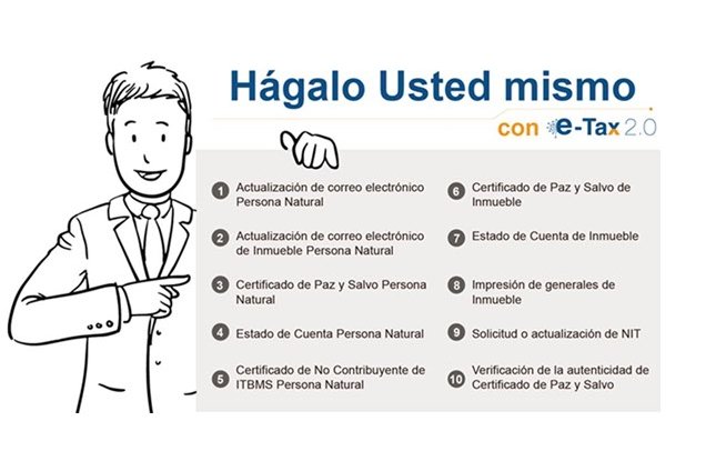 DGIpma's tweet photo. A través del Sistema Informático Tributario e-Tax 2.0 usted puede realizar los siguientes trámites desde la comodidad de su casa u oficina https://t.co/57W2pmiMro