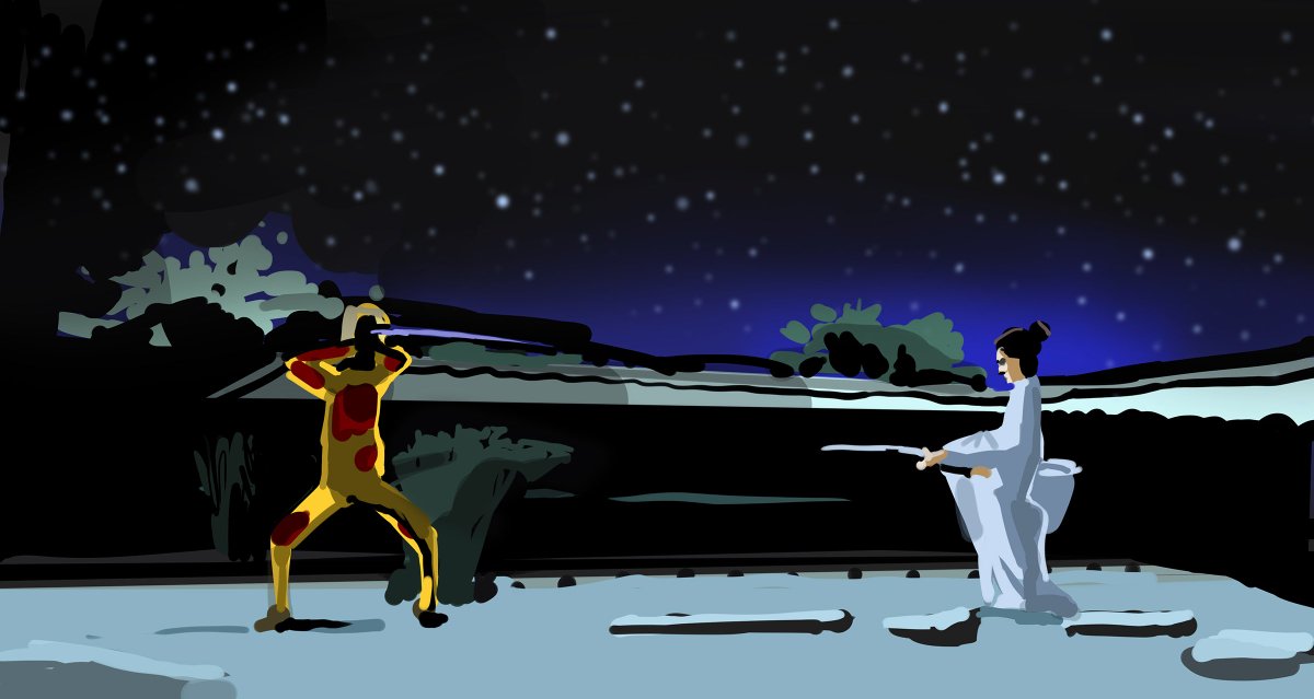 I'm losing track of how often I draw and paint scenes from this movie. #KillBill #killbillvolume1 #killbillvol1. I mean, I'm clearly obsessed. O.O