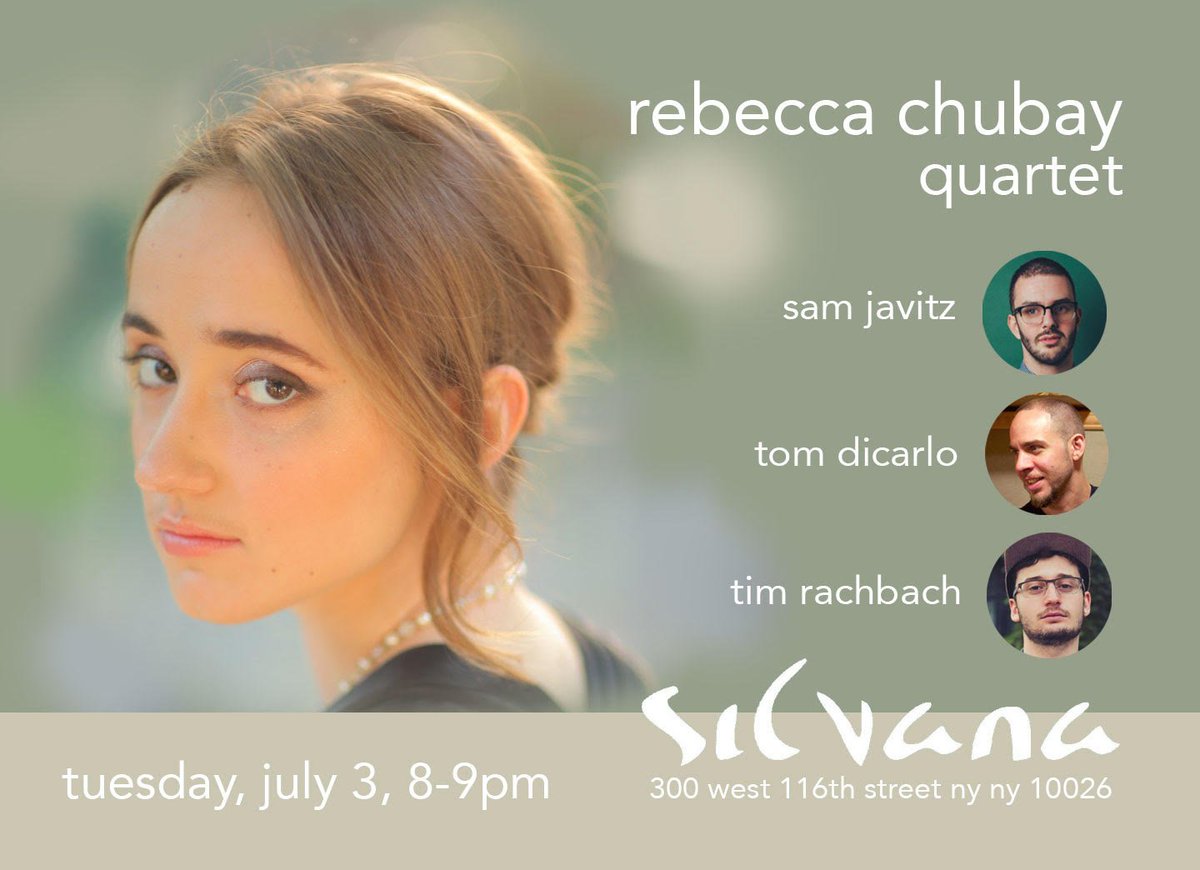 RebeccaNicole01's tweet photo. #Tomorrownight!!! ๐ #freeentry, catch a drink/food & #joinus! #livemusic #nyc #harlem #jazz #quartet #originalmusic #standards #fun #trashedtuesday #mediterraneanfood #musicianlife #hustle @Silvananyc https://t.co/jFn3FYNyIZ https://t.co/bBssFhQx9U