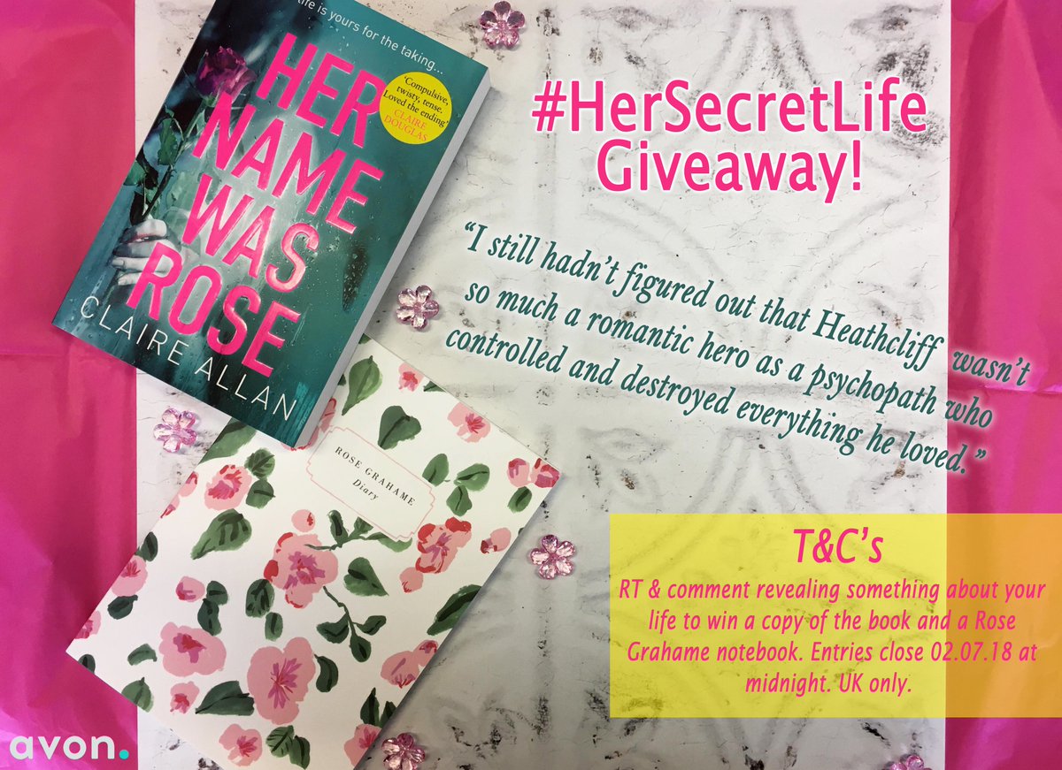It's our #HerSecretLife giveaway! Would you like to #win a copy of <a href="/ClaireAllan/">Claire Allan</a>'s psychological thriller #HerNameWasRose &amp; Rose Grahame's secret diary (a notebook!)?
Then all you need to do to enter is RT &amp; comment revealing something about your life! Good luck! #WIN #GIVEAWAY 🎉