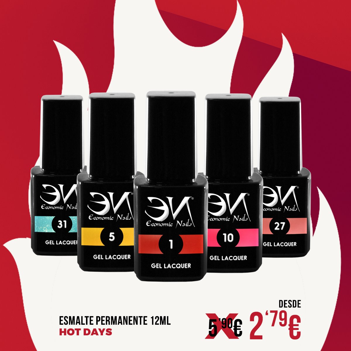 economicnails's tweet photo. 🔥 HOT DAYS. HASTA 75% DESCUENTO 🔥
Llegan los HOT DAYS a ECONOMIC NAILS solo 10 Días los precios más calientes en Uñas Esculpidas.
Pedidos: https://t.co/xxMPIAEqEA
💥 Geles de Colores 5ml HOT DAYS desde 0.99€
💥 Esmaltes Permanentes HOT DAYS desde 2.79€
y muchas más ofertas. https://t.co/DBGZPifwws