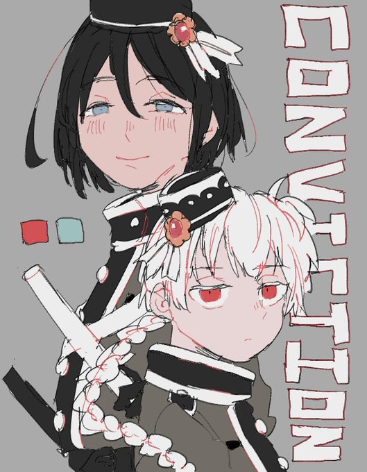 白髪赤目のtwitterイラスト検索結果 古い順