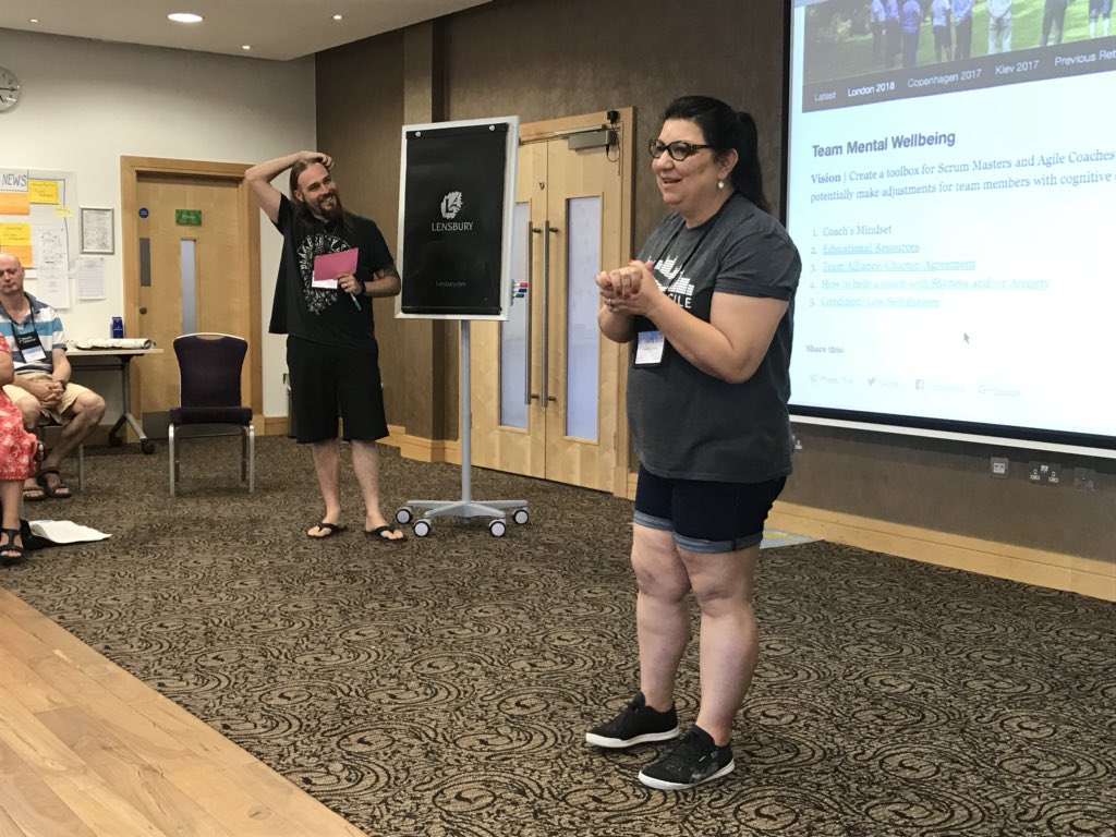 ScrumCoaching's tweet photo. I present the mentalists! #SCRLON18 https://t.co/wthfqBITEd