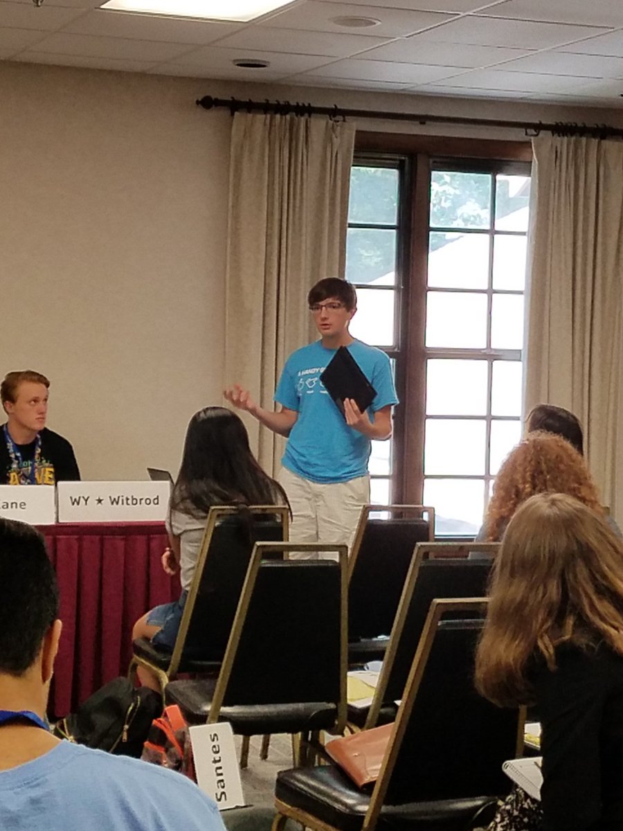 ErinReuland's tweet photo. That's a wrap on 1st committee debate @ymca #CONA2018! So proud of our youth #YAdvocates from new states!  Time for a #EurekaTreat! https://t.co/ItADiMSMCh