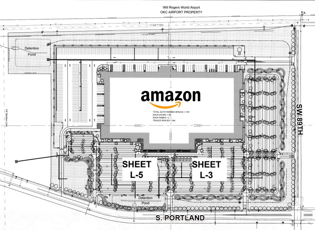 on Twitter "Massive OKC amazon fulfillment center already well underway. Will